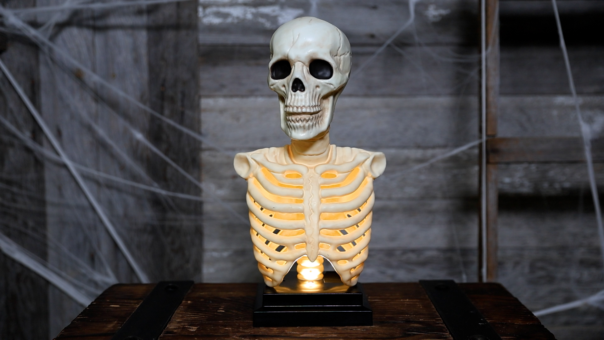SNW83300FAB3UCE-0 16-Inch Skeleton Bust with Light & Sound Halloween Decoration